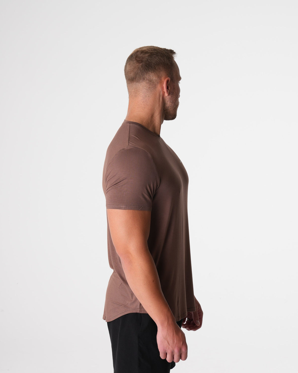Mocha Tech Fitted Tee