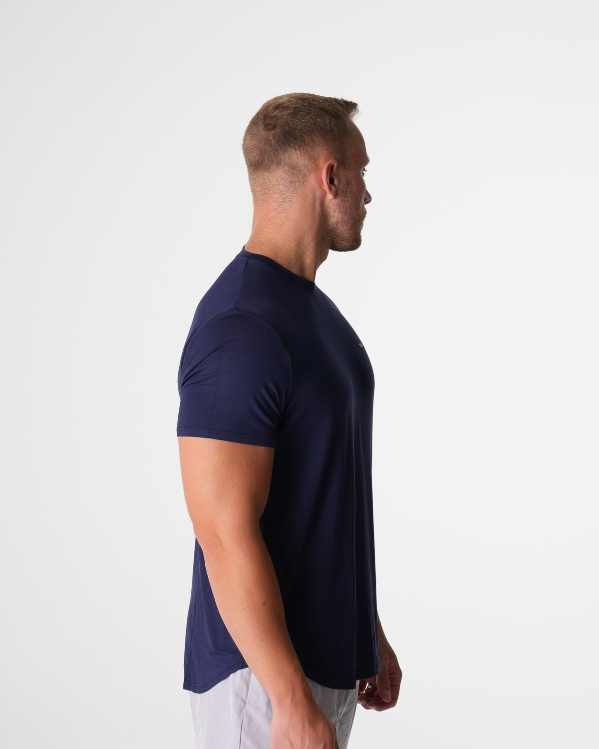 Navy Tech Fitted Tee