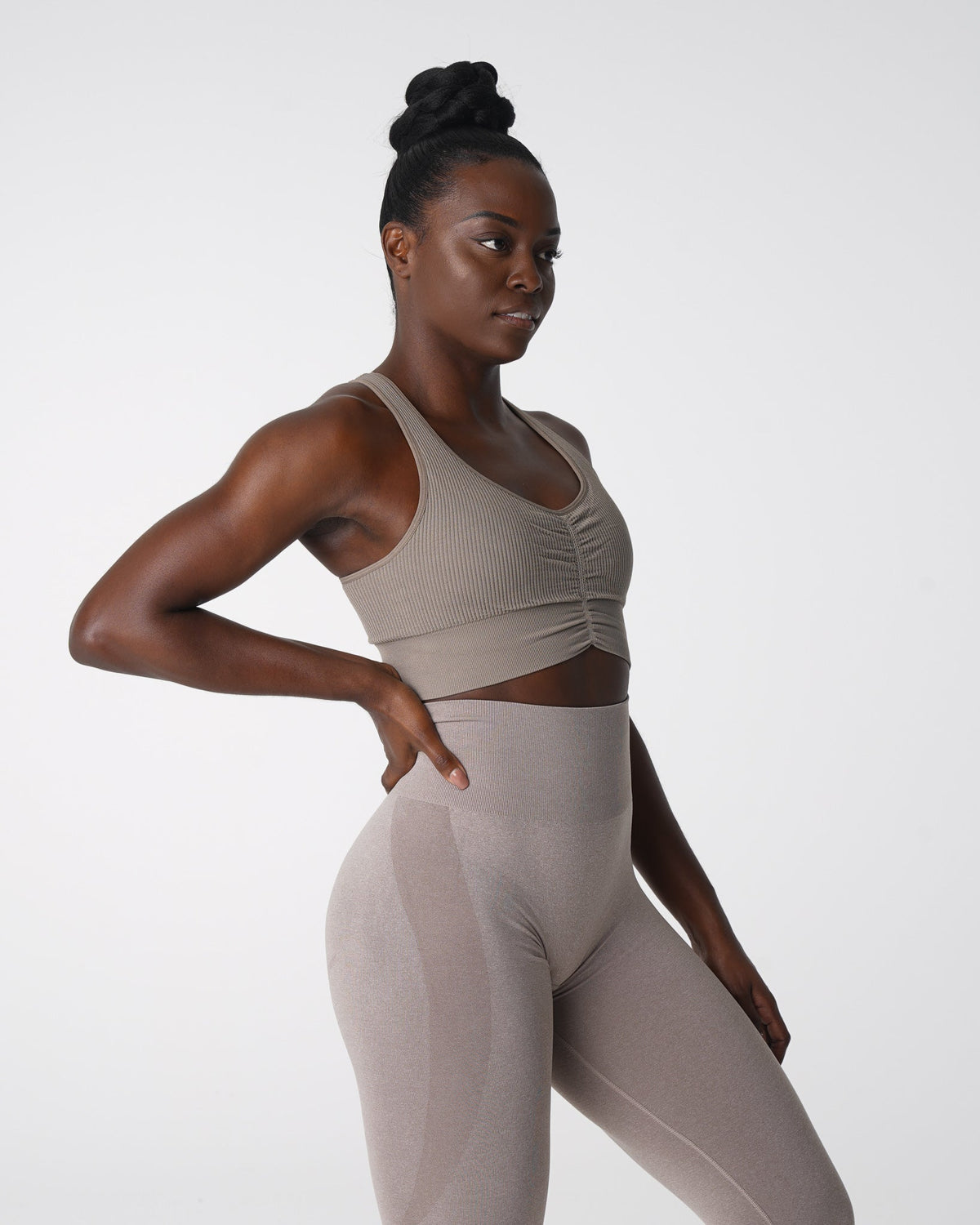 Taupe Cinched Seamless Bra