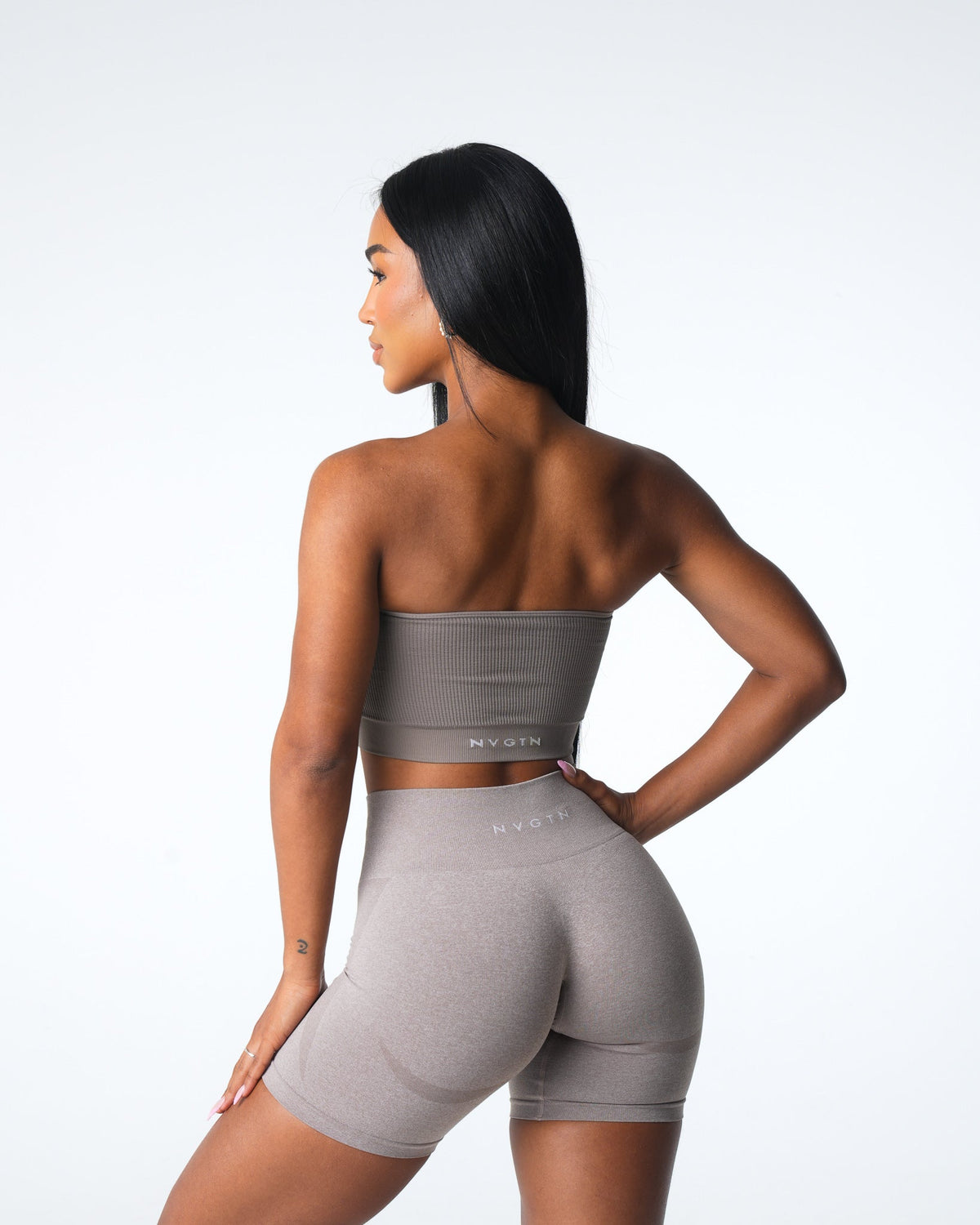 Taupe Conquer Ribbed Seamless Bra