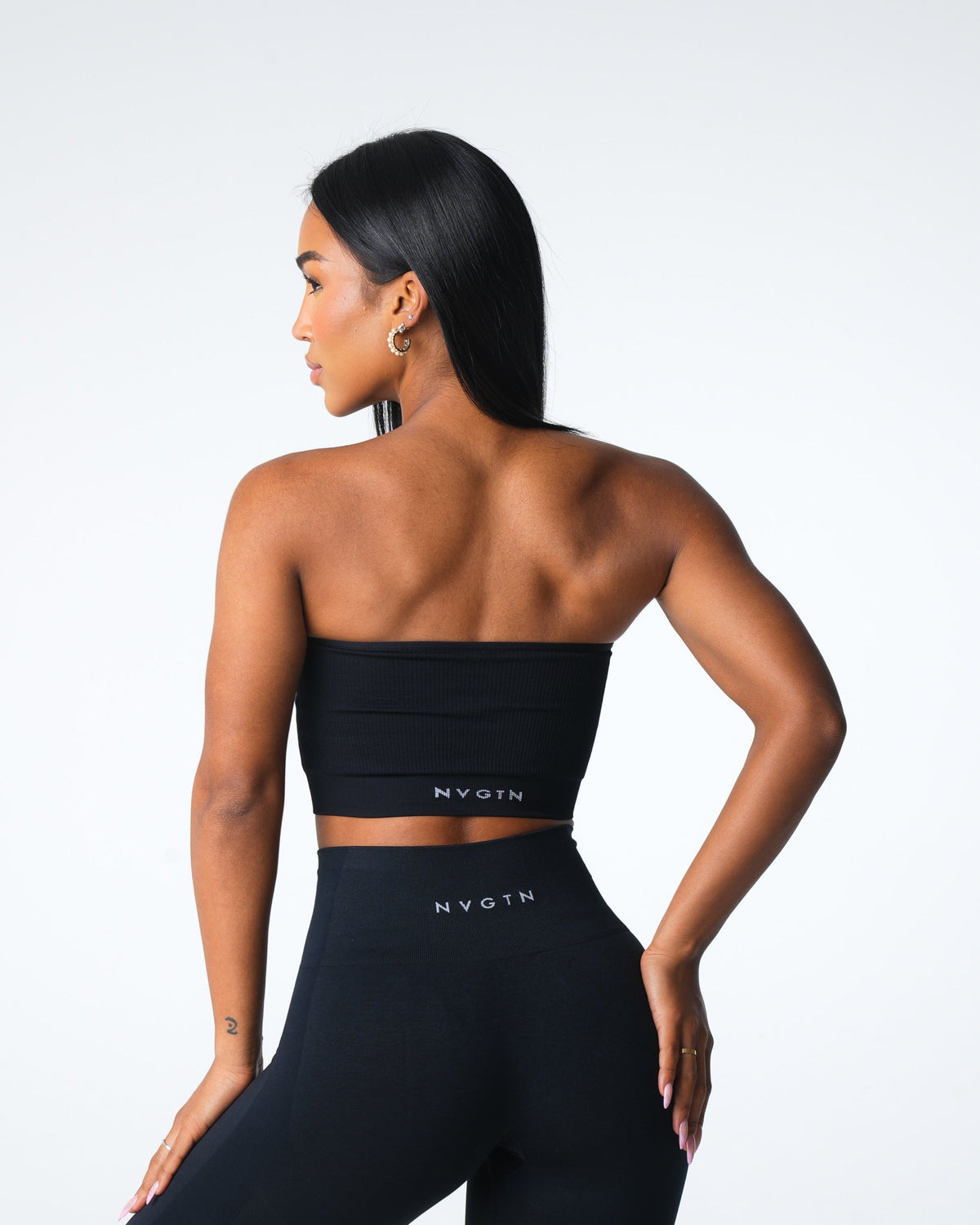 Black Conquer Ribbed Seamless Bra