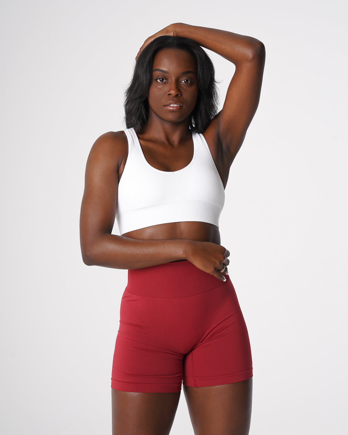White Galaxy Ribbed Seamless Bra