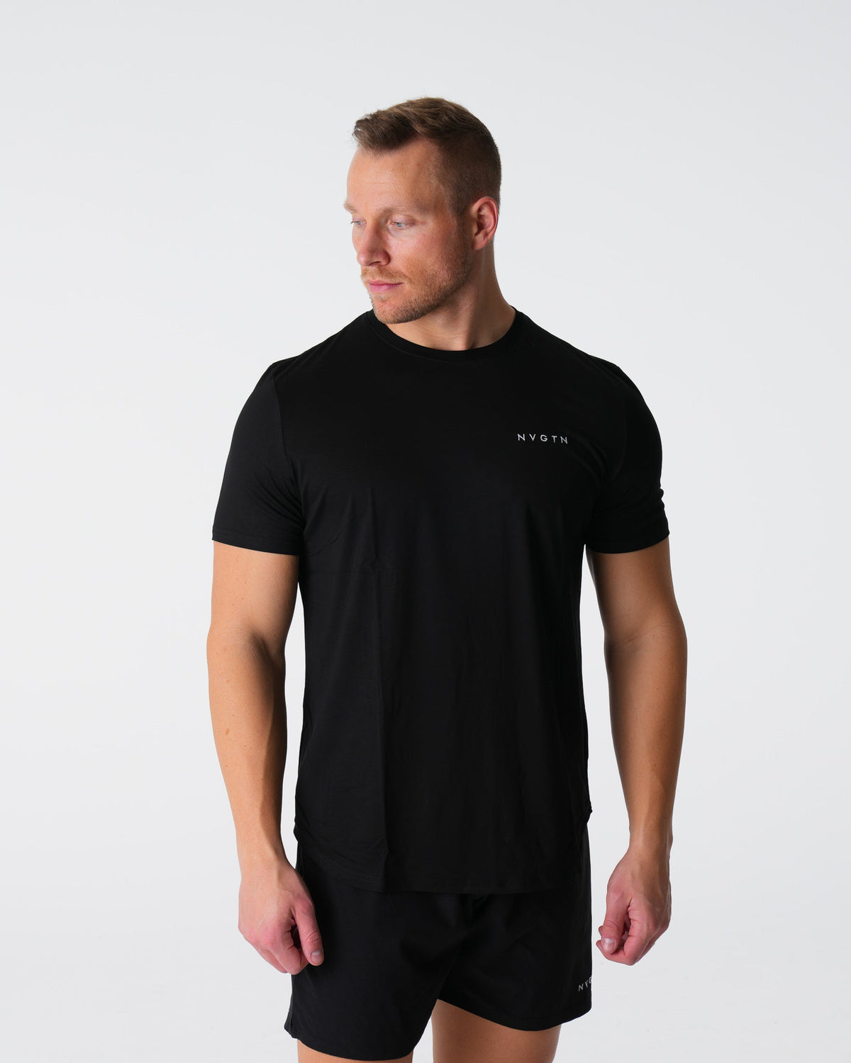 Black Tech Fitted Tee