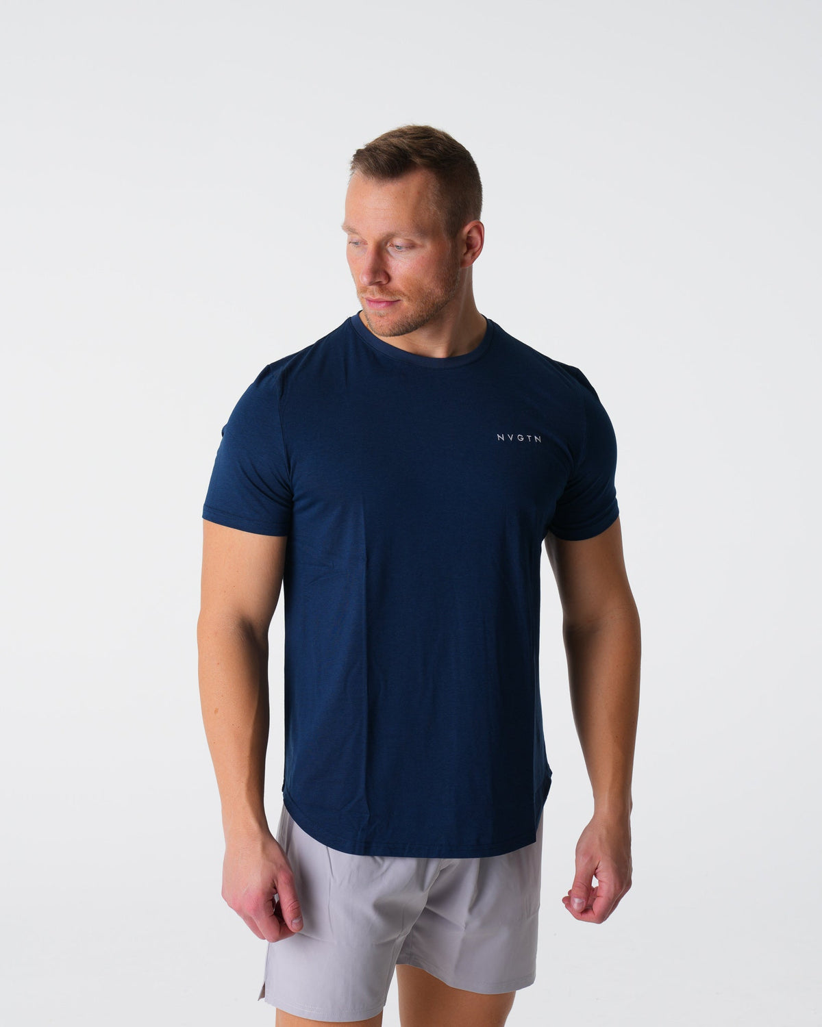 Navy Pulse Fitted Tee