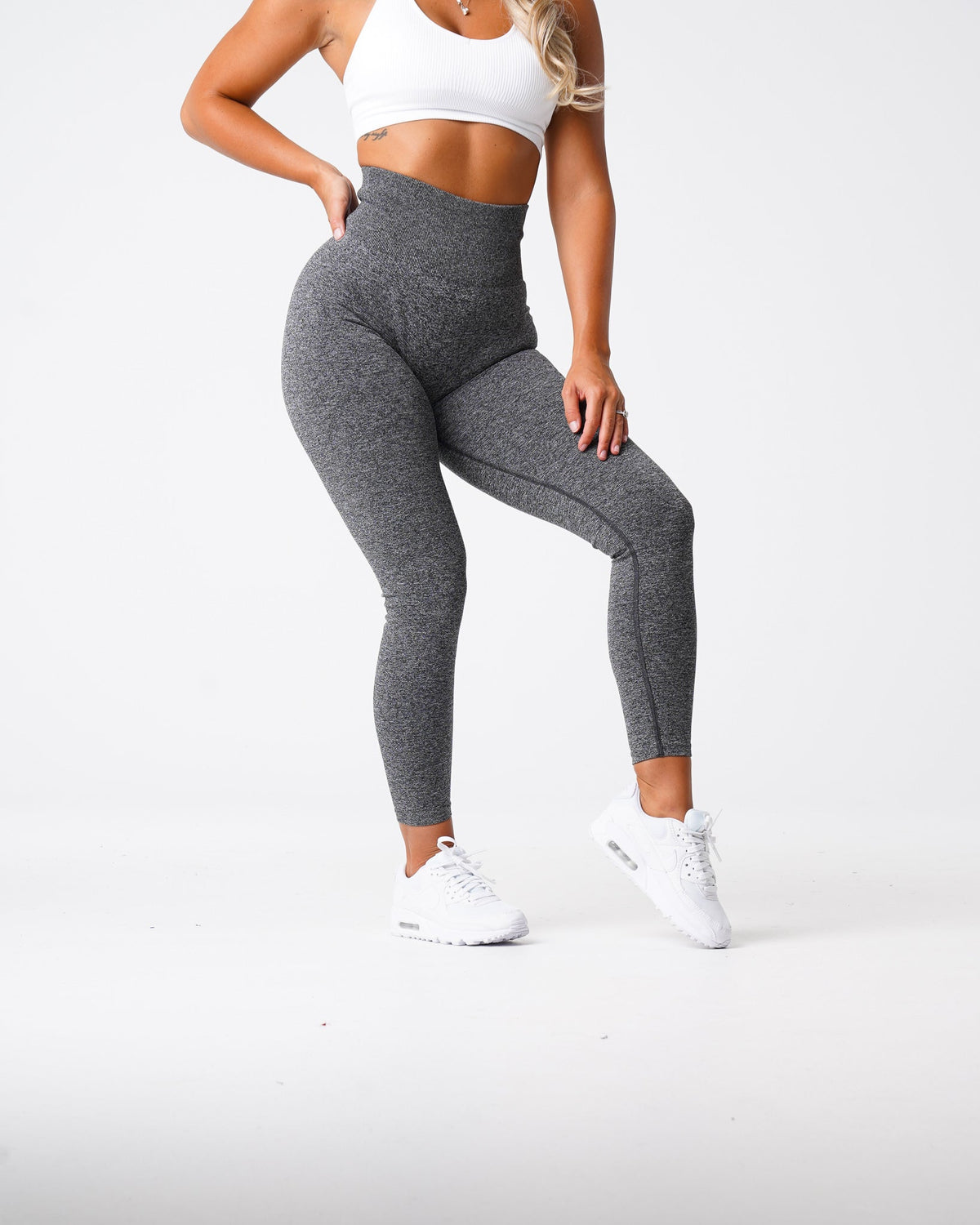 Black Speckled Scrunch Seamless Leggings