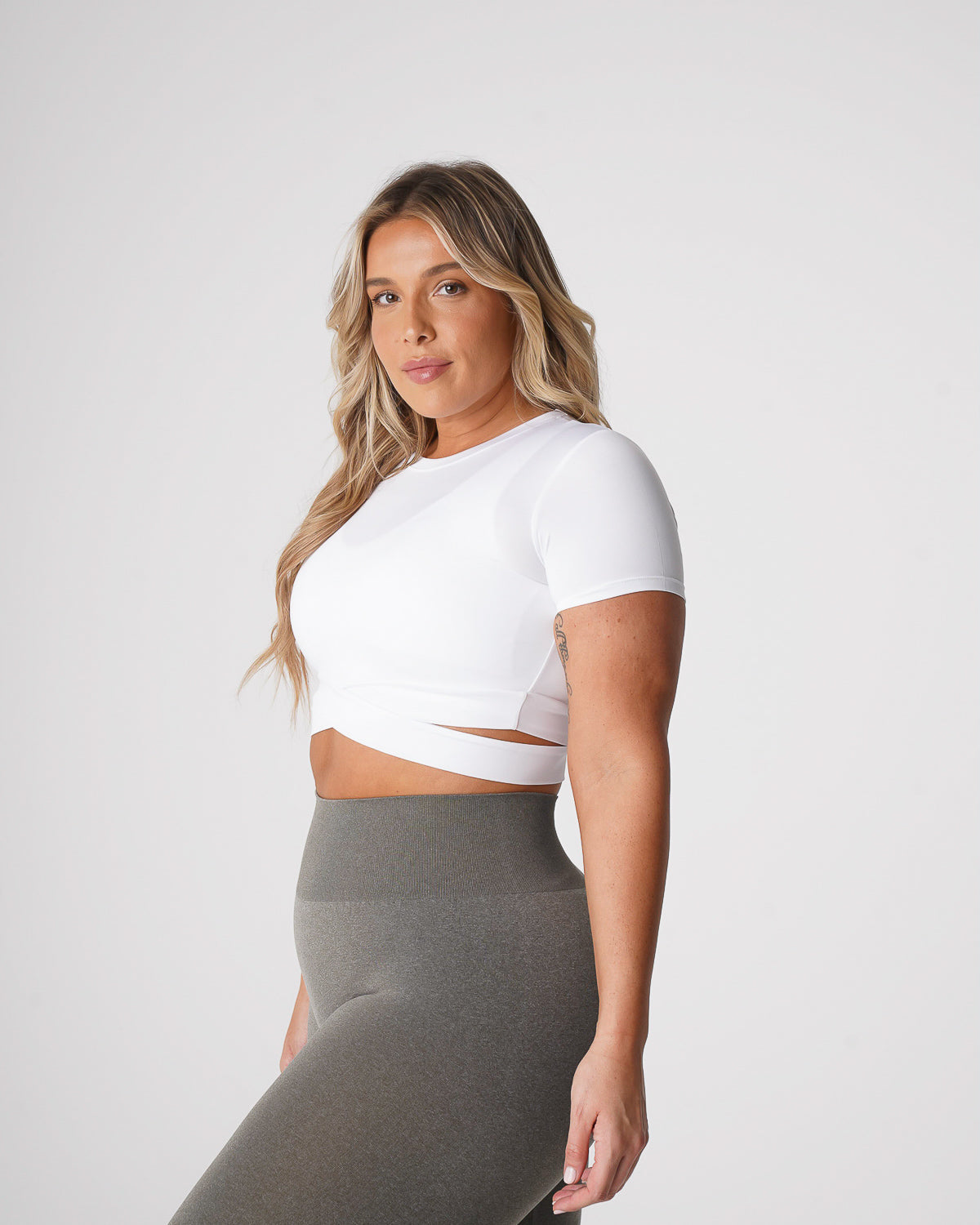 White Crossbody Tee