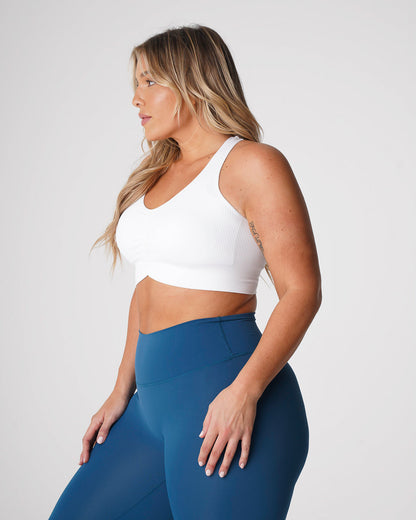 White Cinched Seamless Bra