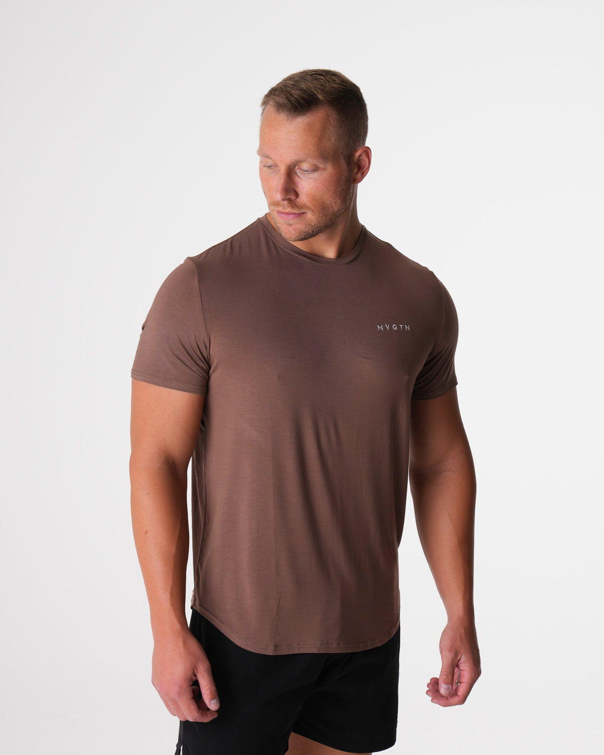 Mocha Tech Fitted Tee