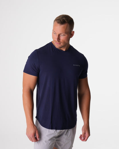 Navy Tech Fitted Tee