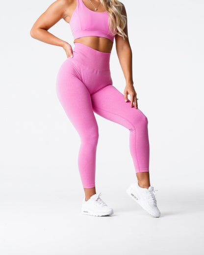 Bubble Gum Pink Curve Seamless Leggings