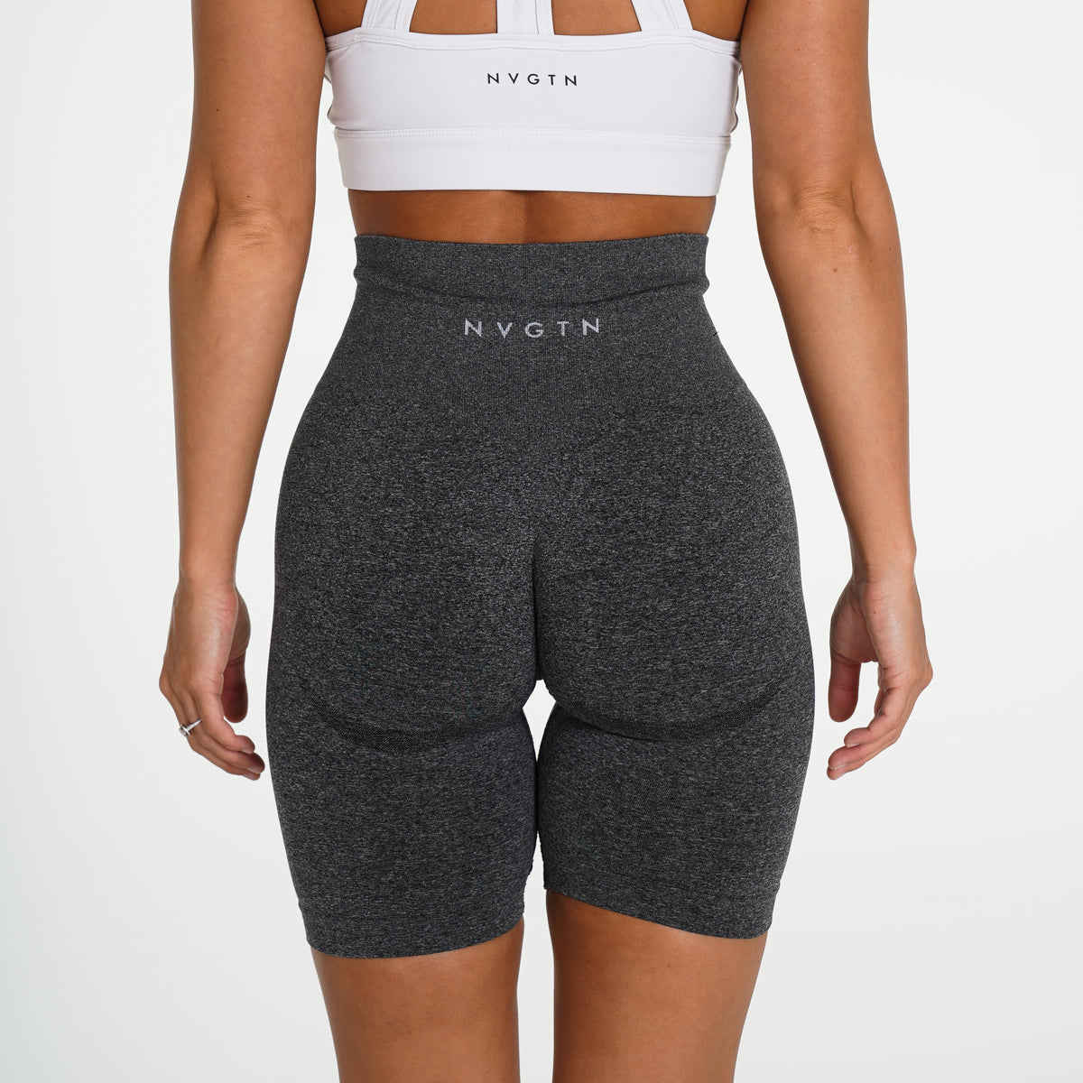 Black Speckled Biker Shorts