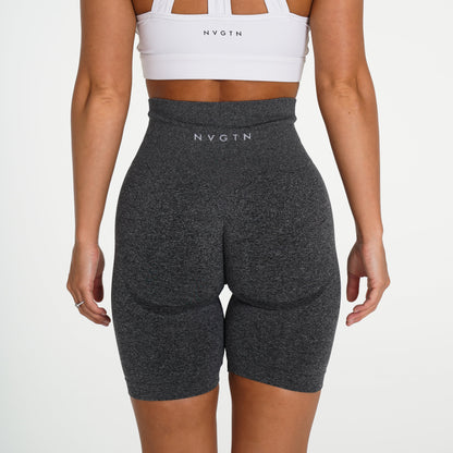 Black Speckled Biker Shorts