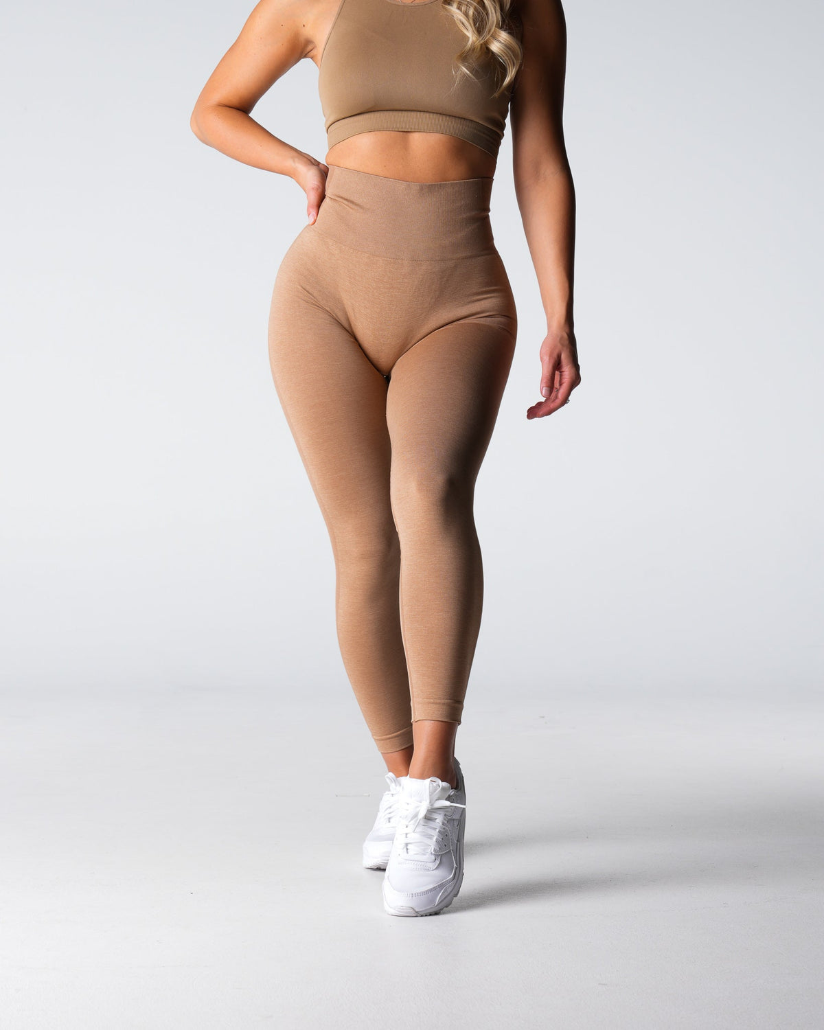 Beige Performance Seamless Leggings