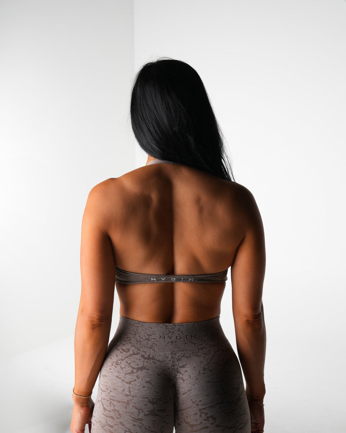 Taupe Breakthrough Stunner Seamless Halter Bra