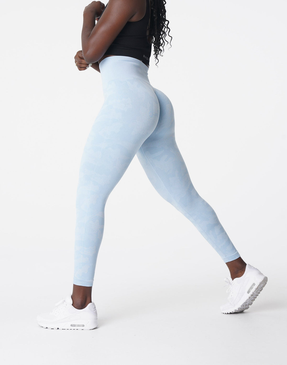 Icy Blue Camo Seamless Leggings