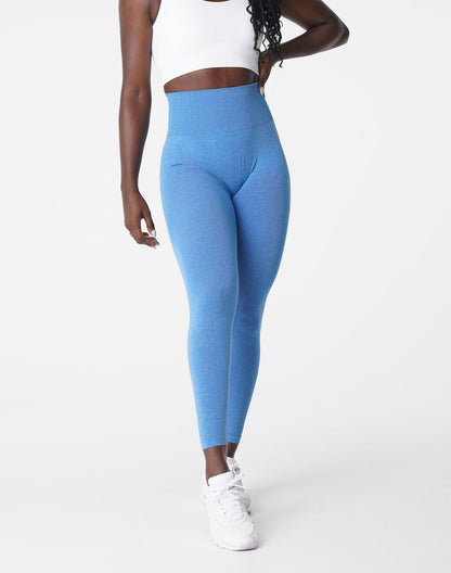 Ocean Blue Curve Seamless Leggings