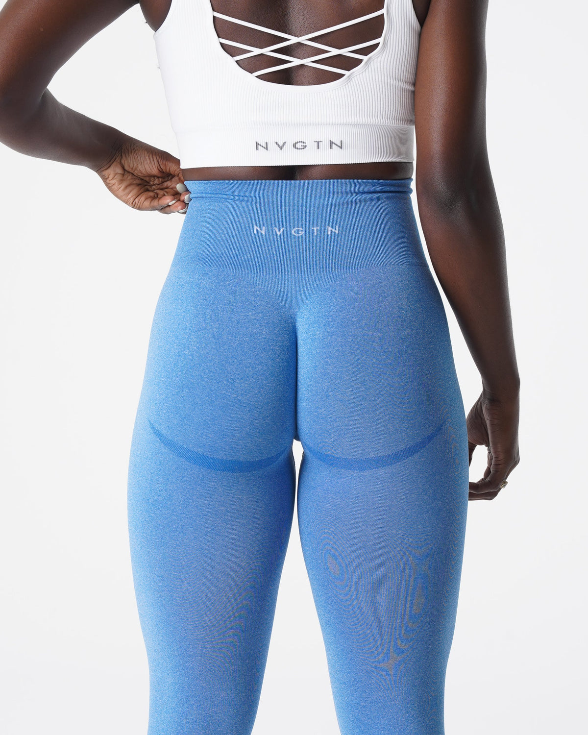 Ocean Blue Curve Seamless Leggings