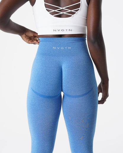 Ocean Blue Curve Seamless Leggings