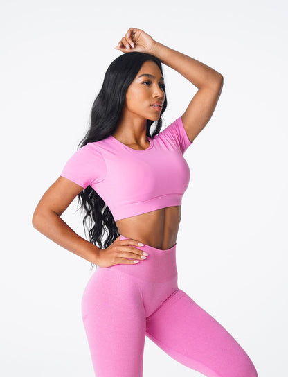 Bubble Gum Pink Open Back Tee