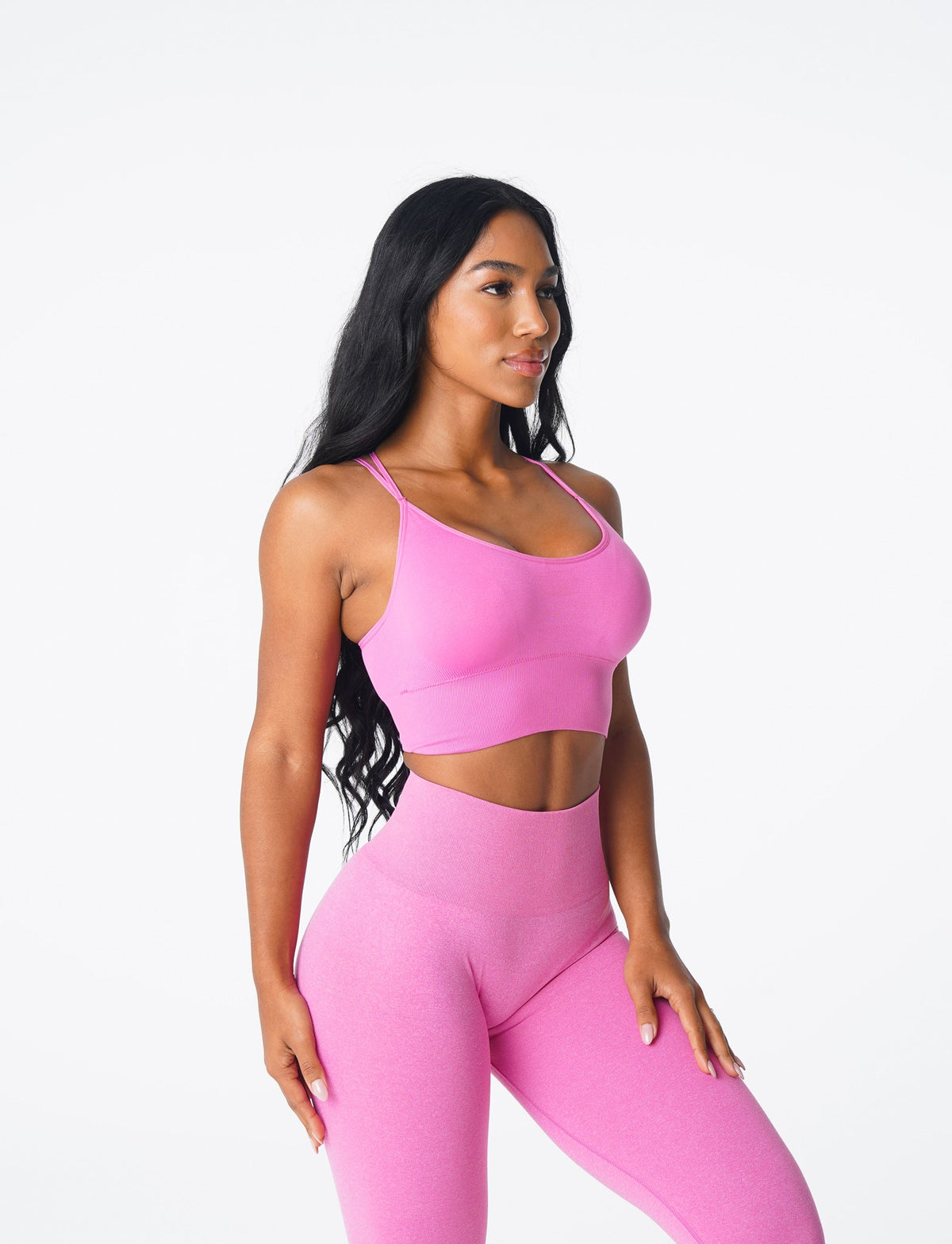 Bubble Gum Pink Flourish Seamless Bra
