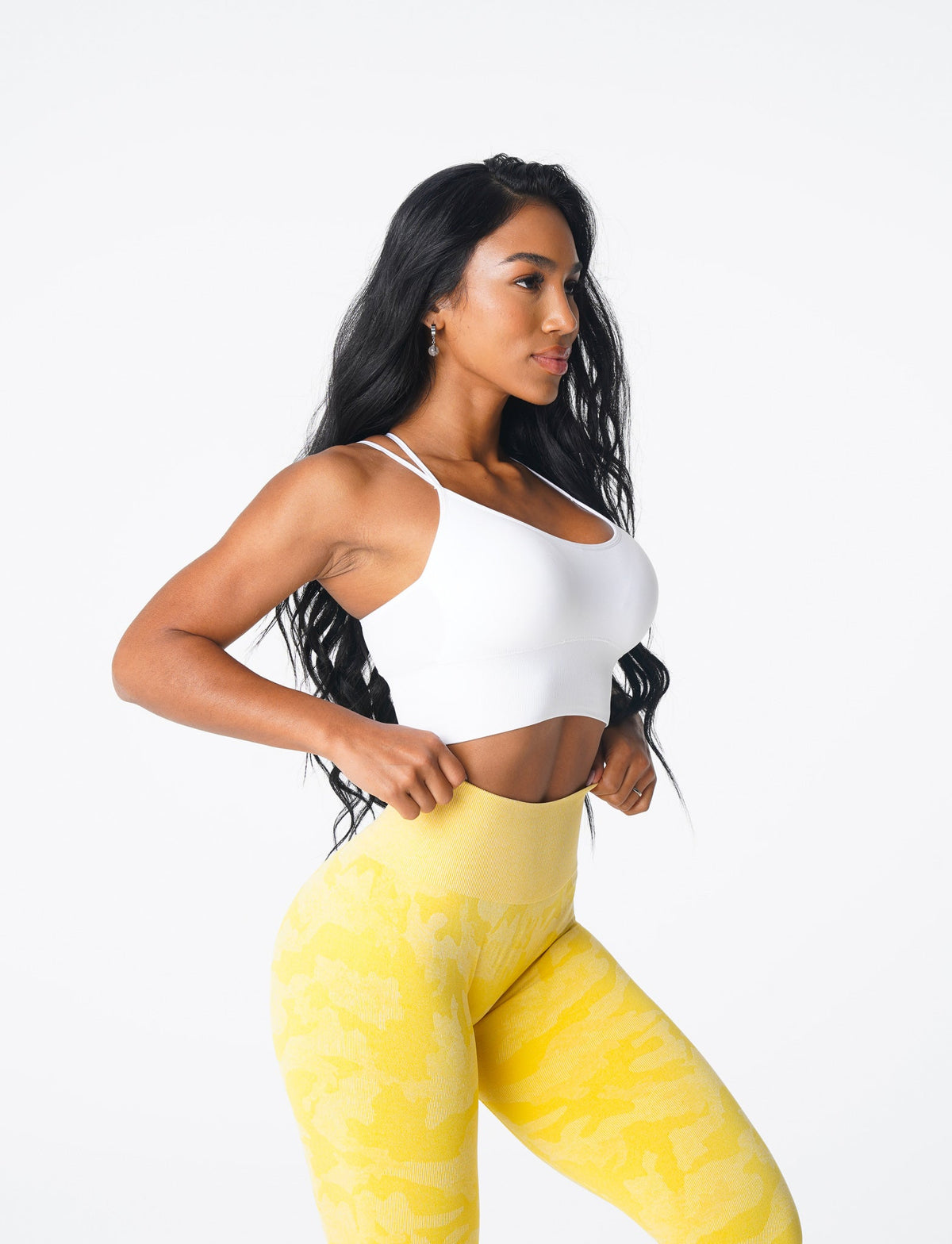 White Flourish Seamless Bra