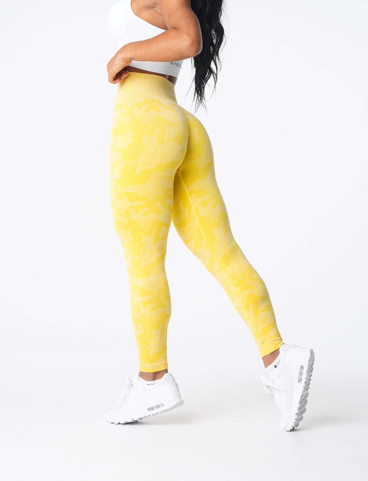 Sunshine Yellow Camo Seamless Leggings
