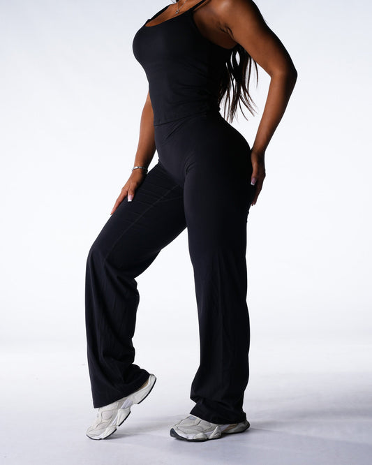 Black Aera Straight Leg Pants