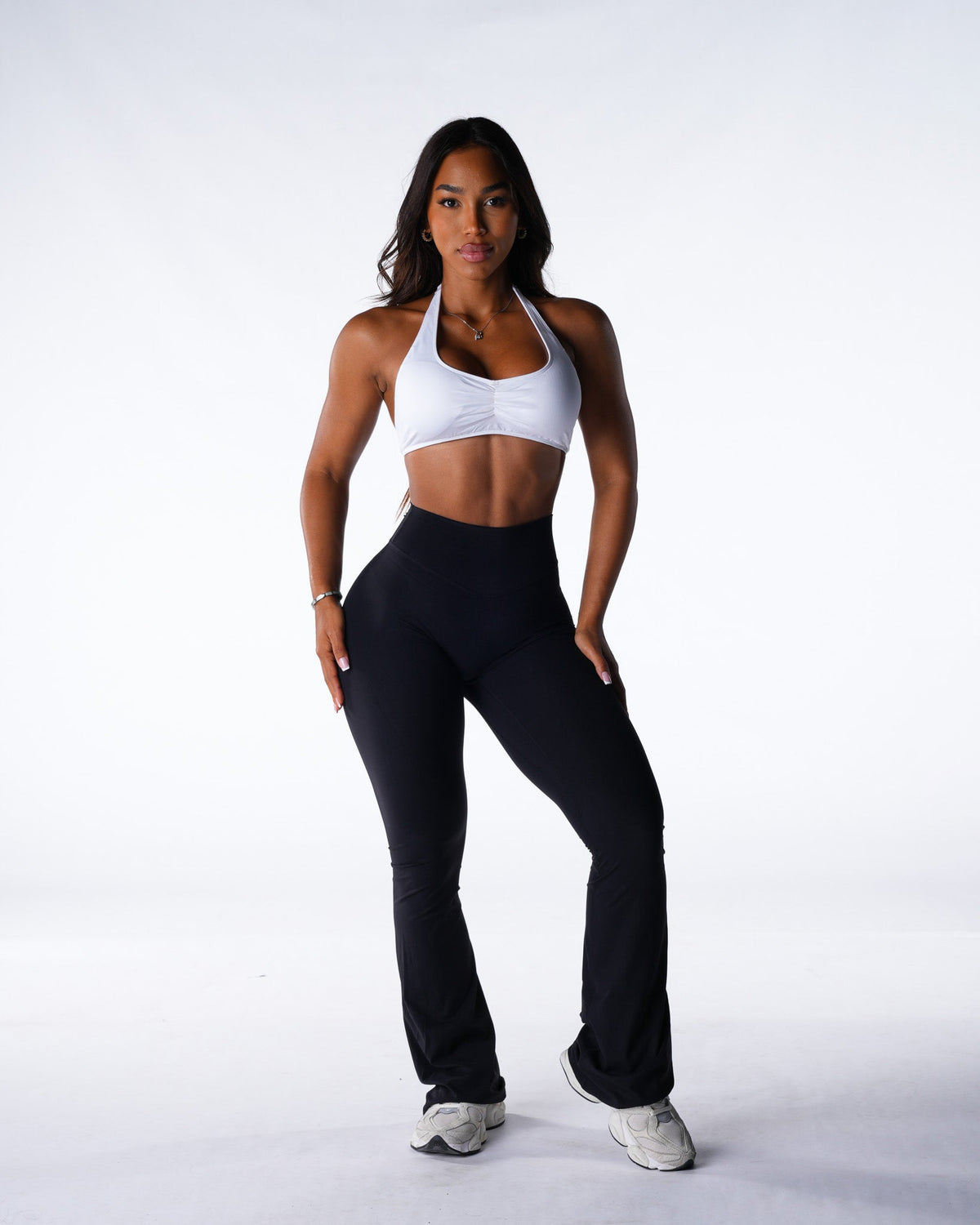 White Comeback Seamless Halter Bra