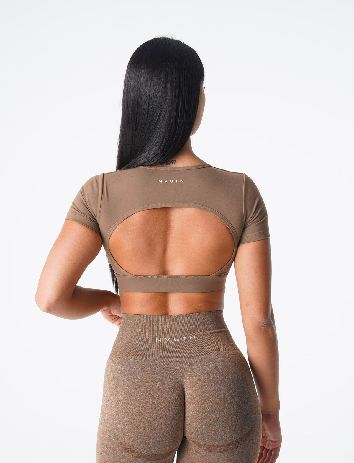Mocha Open Back Tee