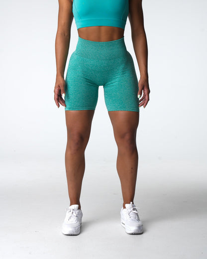Turquoise Scrunch Seamless Shorts