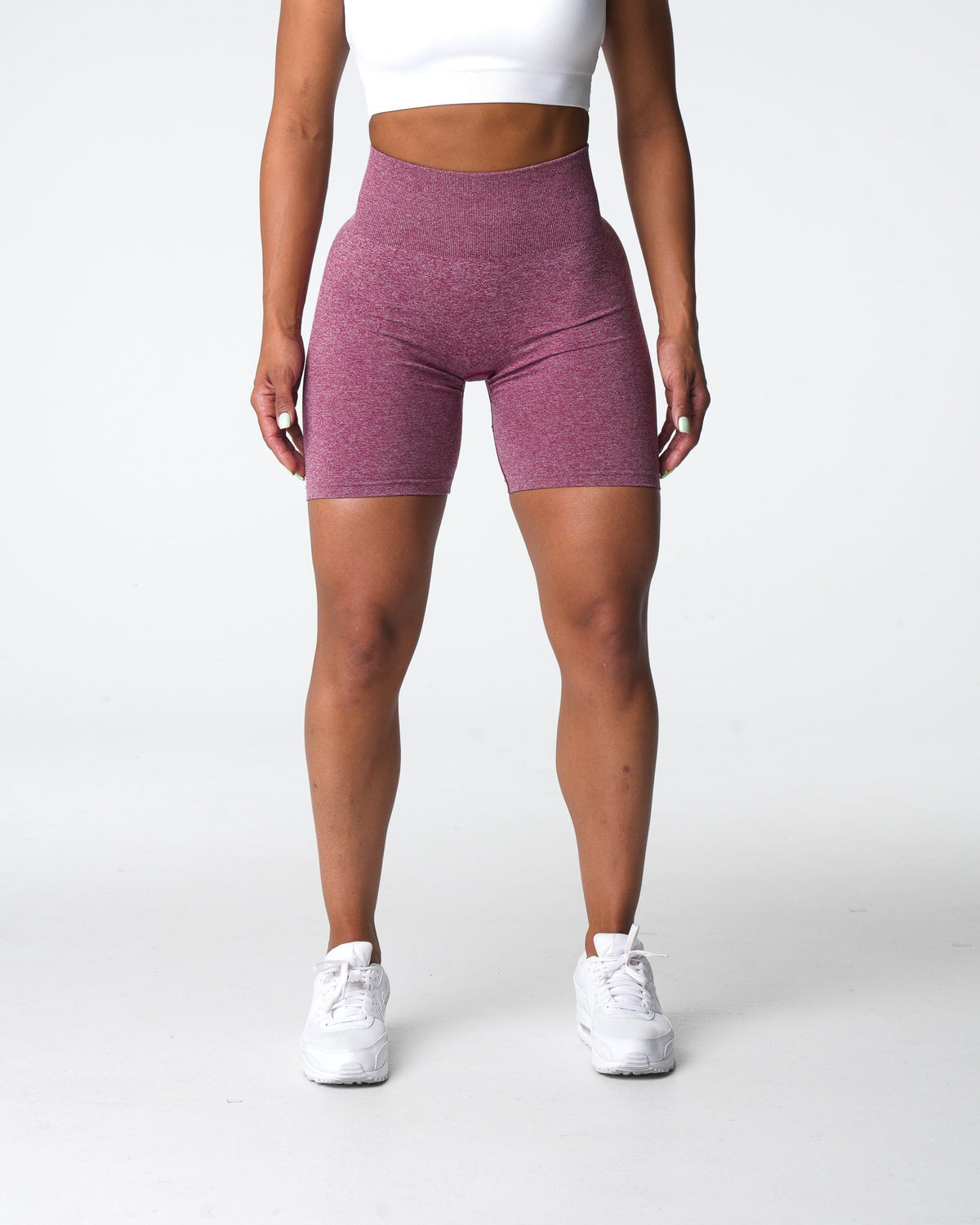 Maroon Scrunch Seamless Shorts