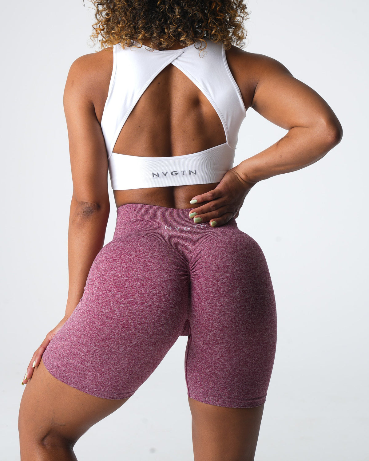 Maroon Scrunch Seamless Shorts