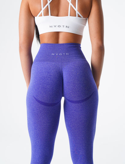 Electric Blue Curve Seamless Leggings