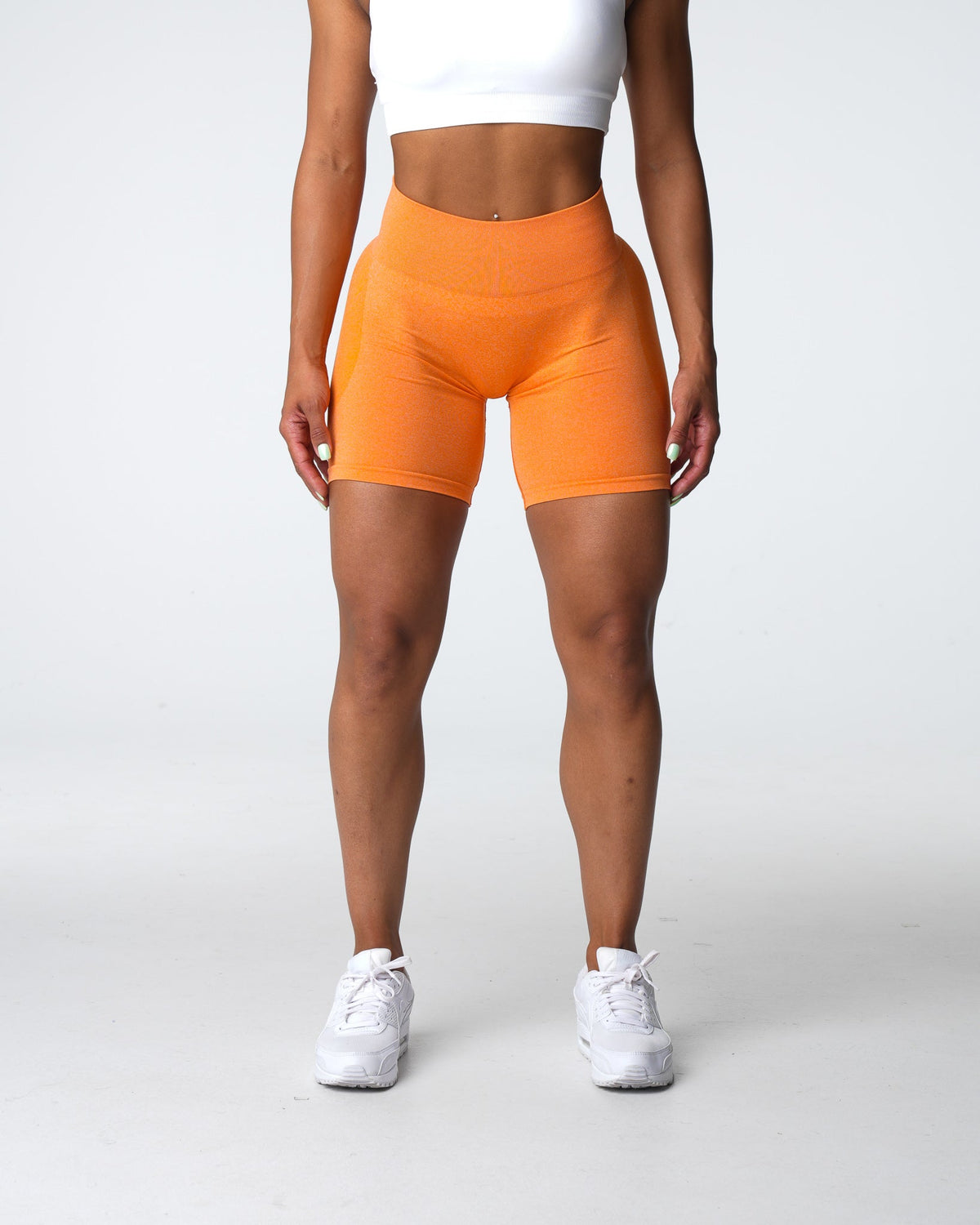 Sunset Orange Contour Seamless Shorts