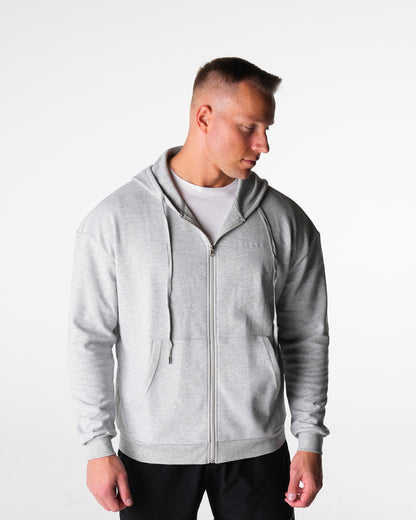 Light Grey Elite Full Zip Hoodie