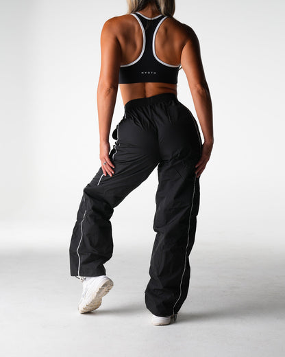 Black Stride Windbreaker Pants