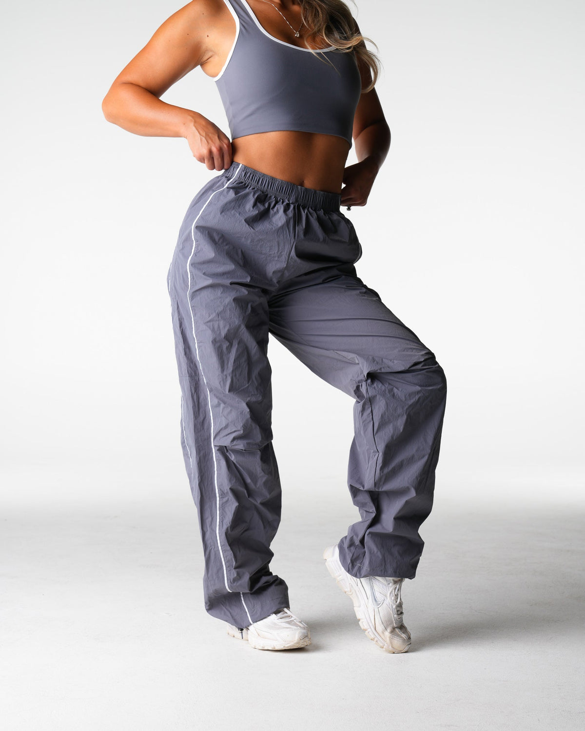 Grey Stride Windbreaker Pants