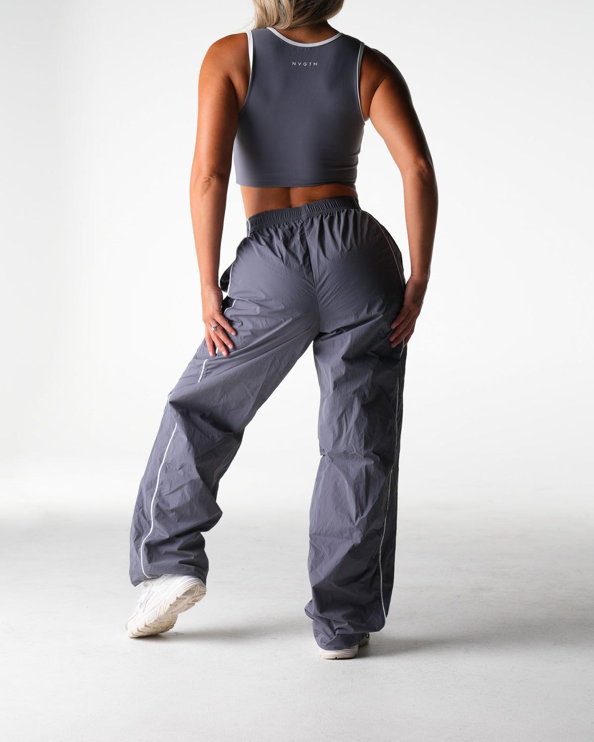 Grey Stride Windbreaker Pants