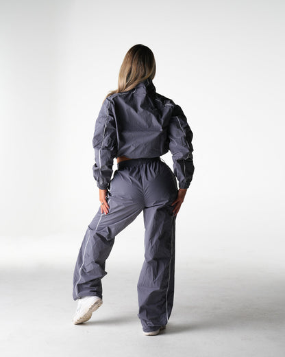 Grey Stride Windbreaker Jacket