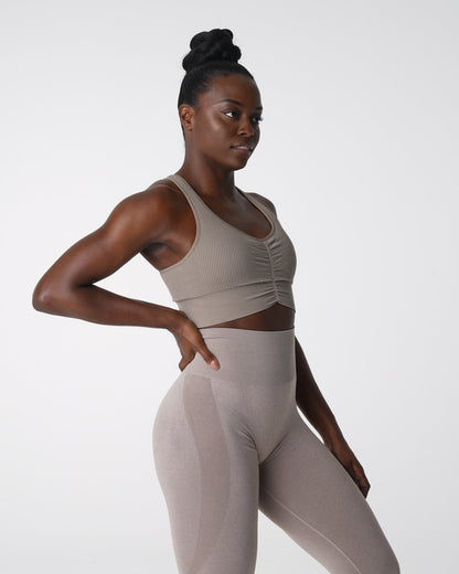 Taupe Cinched Seamless Bra