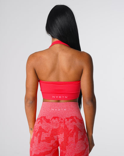 Candy Apple Limitless Ribbed Seamless Halter Bra