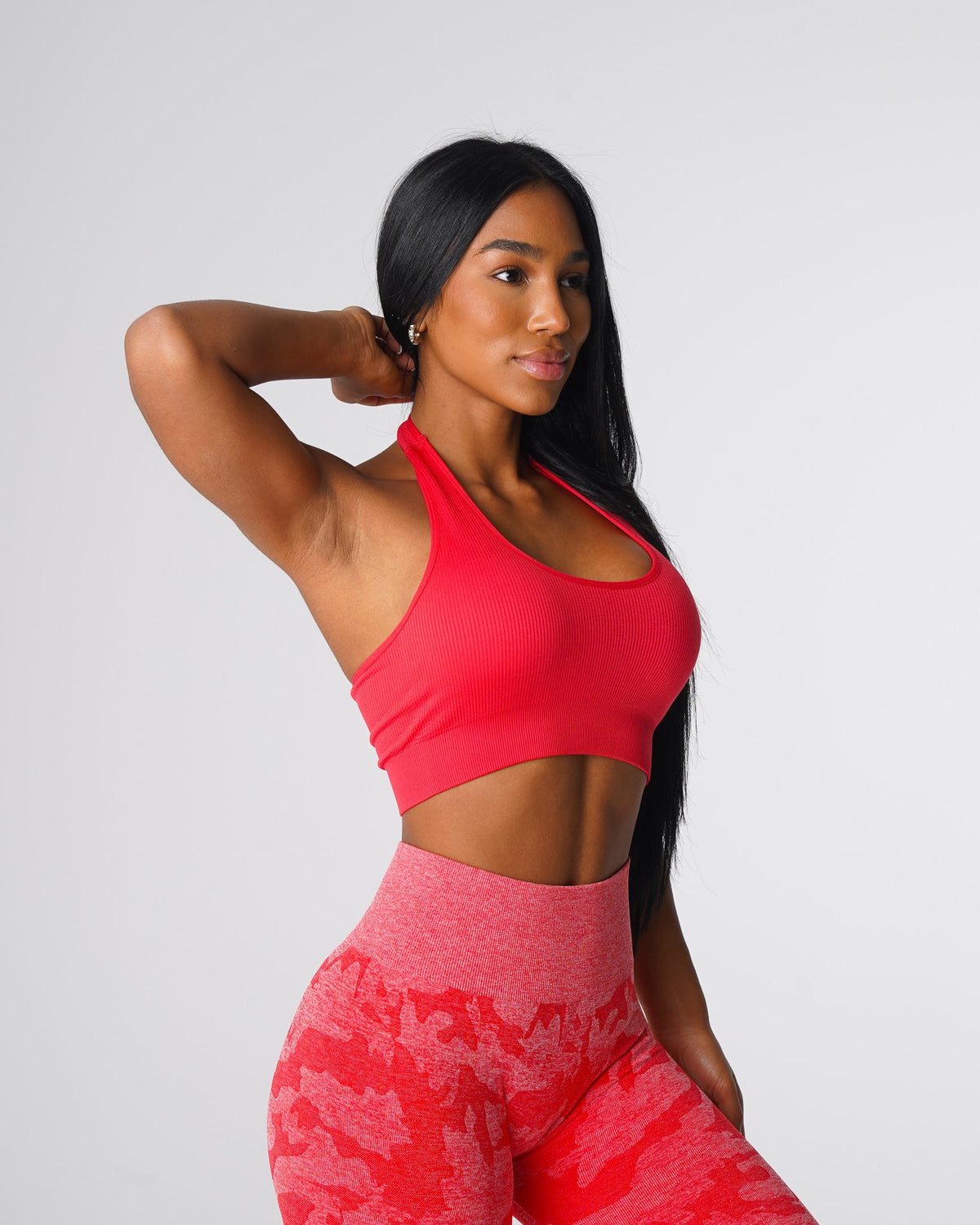 Candy Apple Limitless Ribbed Seamless Halter Bra