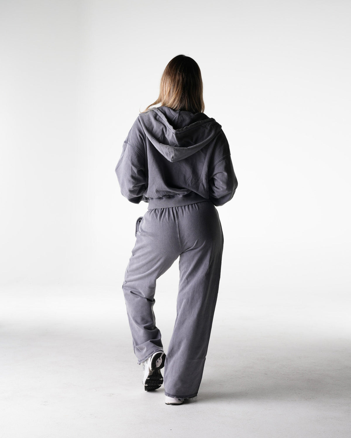 Charcoal Washed Straight Leg Lounge Pants