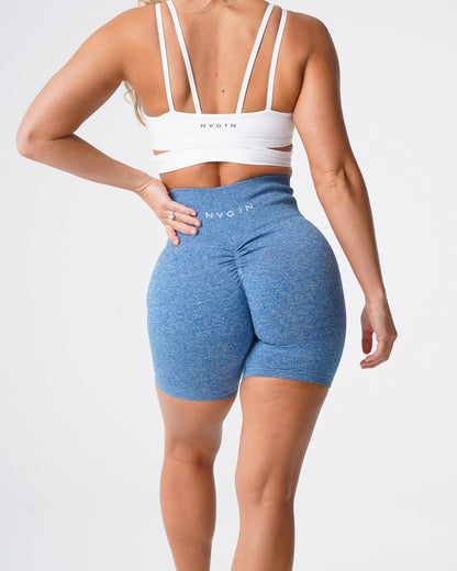 Sky Blue Scrunch Seamless Shorts
