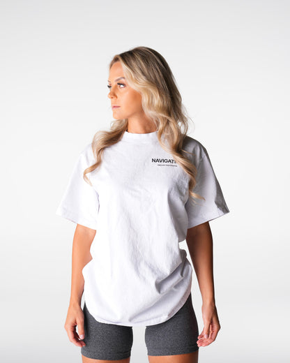White Navigation Graphic Tee