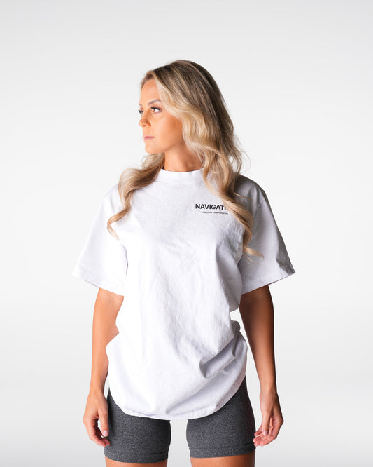 White Navigation Graphic Tee