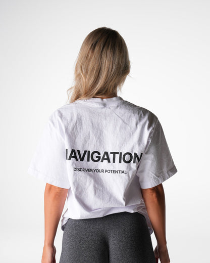 White Navigation Graphic Tee