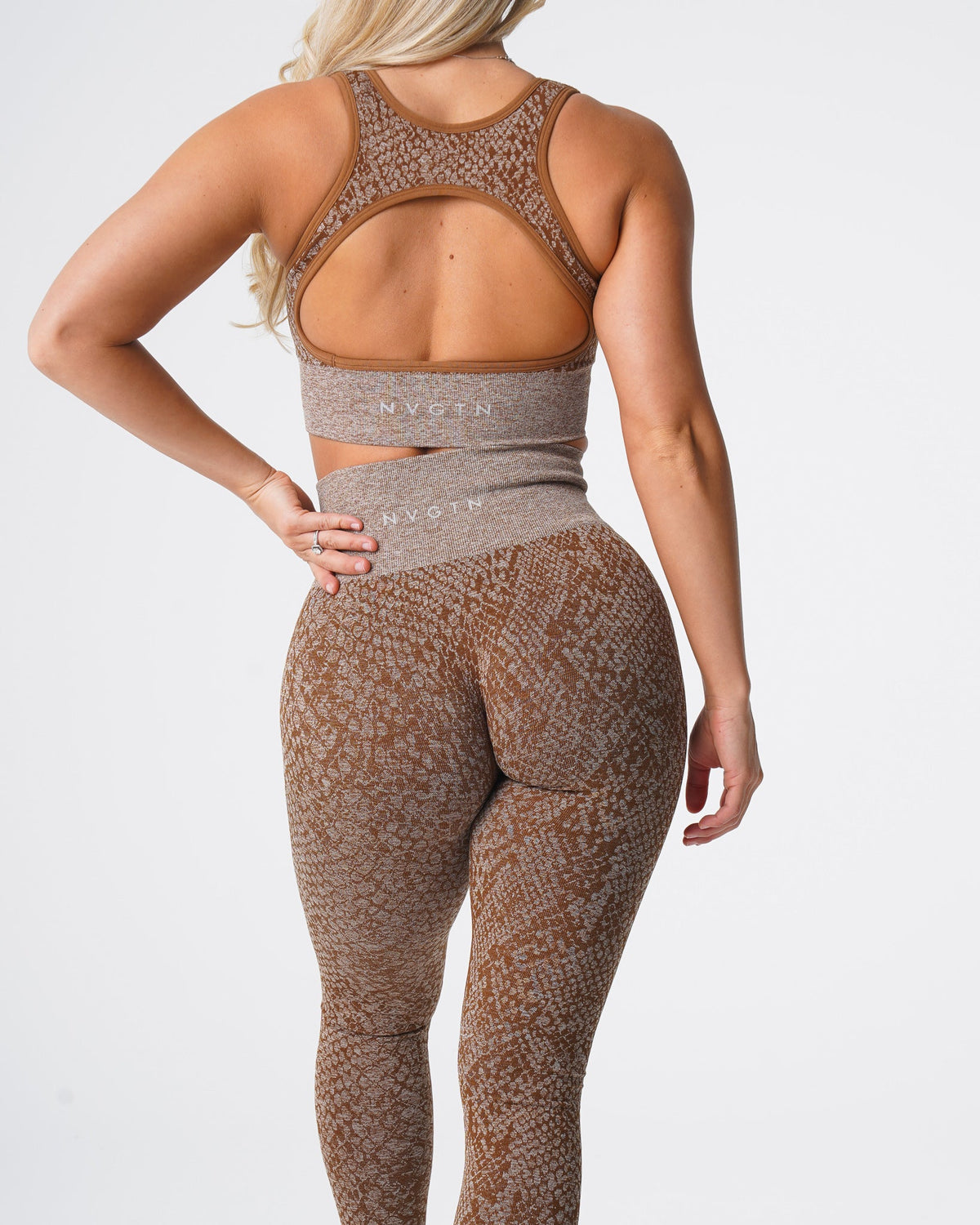 Mocha Snakeskin Seamless Leggings