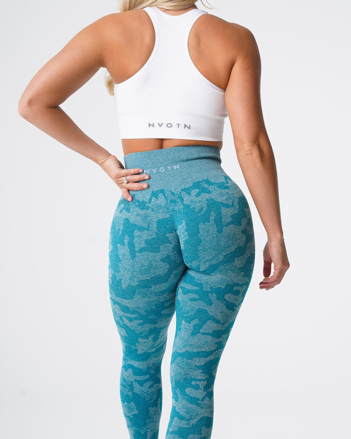 Teal Camo Seamless Leggings