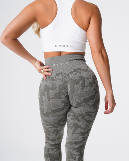 Khaki Green Camo Seamless Leggings